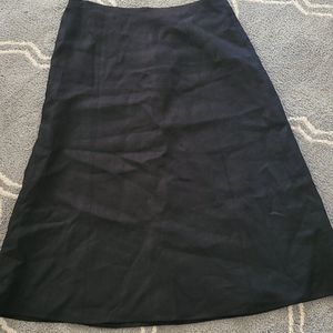 Black linen skirt